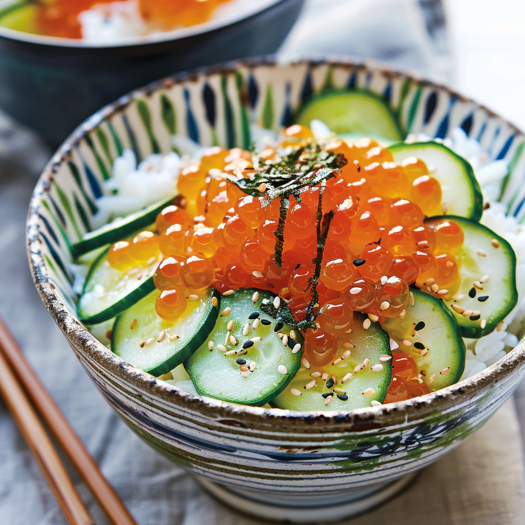 いくらどん 新鮮なキュウリを使ったイクラ丼のレシピ – Getfish Seafood