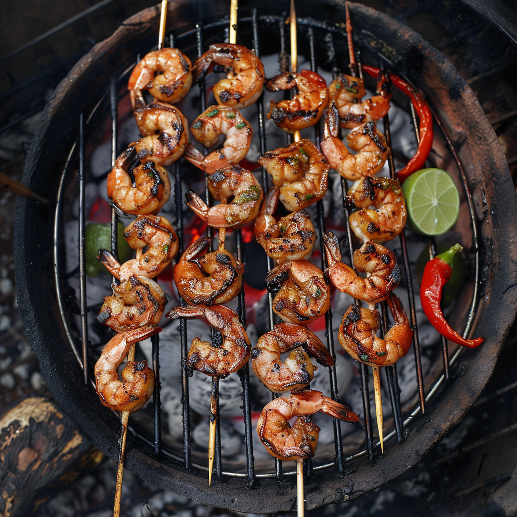 Australia Day BBQ: Spicy Prawn Skewers