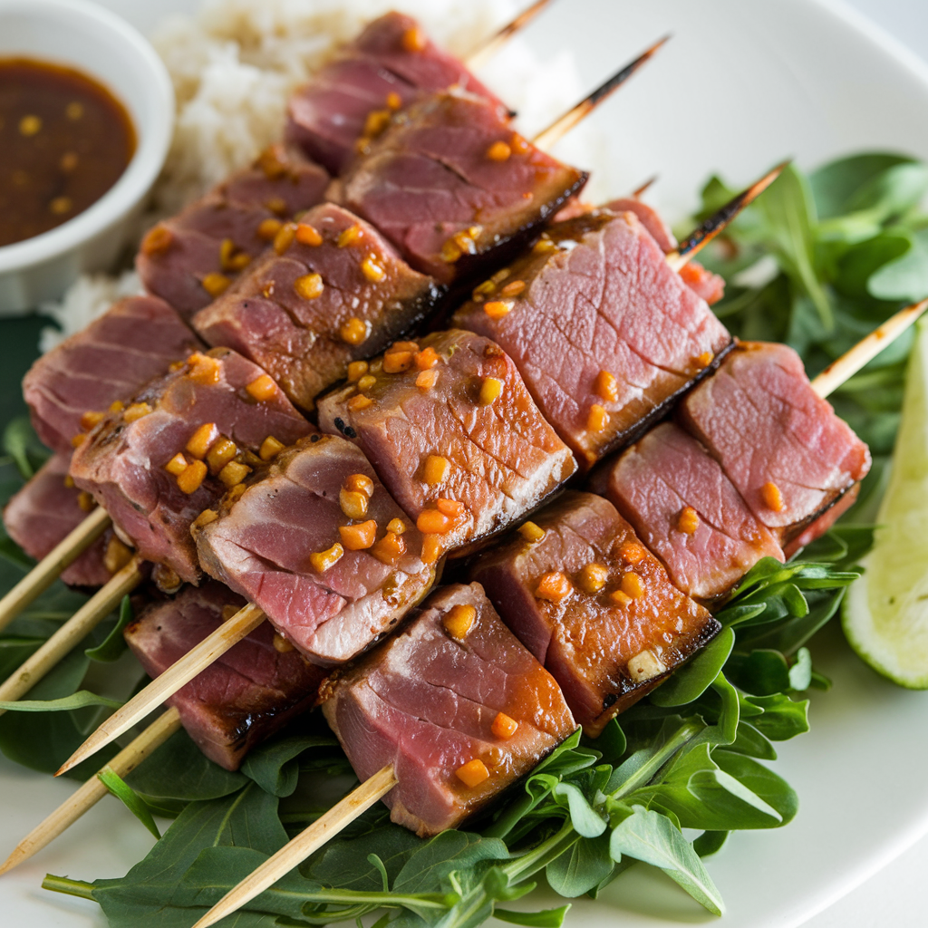 Sweet Chili-Glazed Tuna Skewers recipe