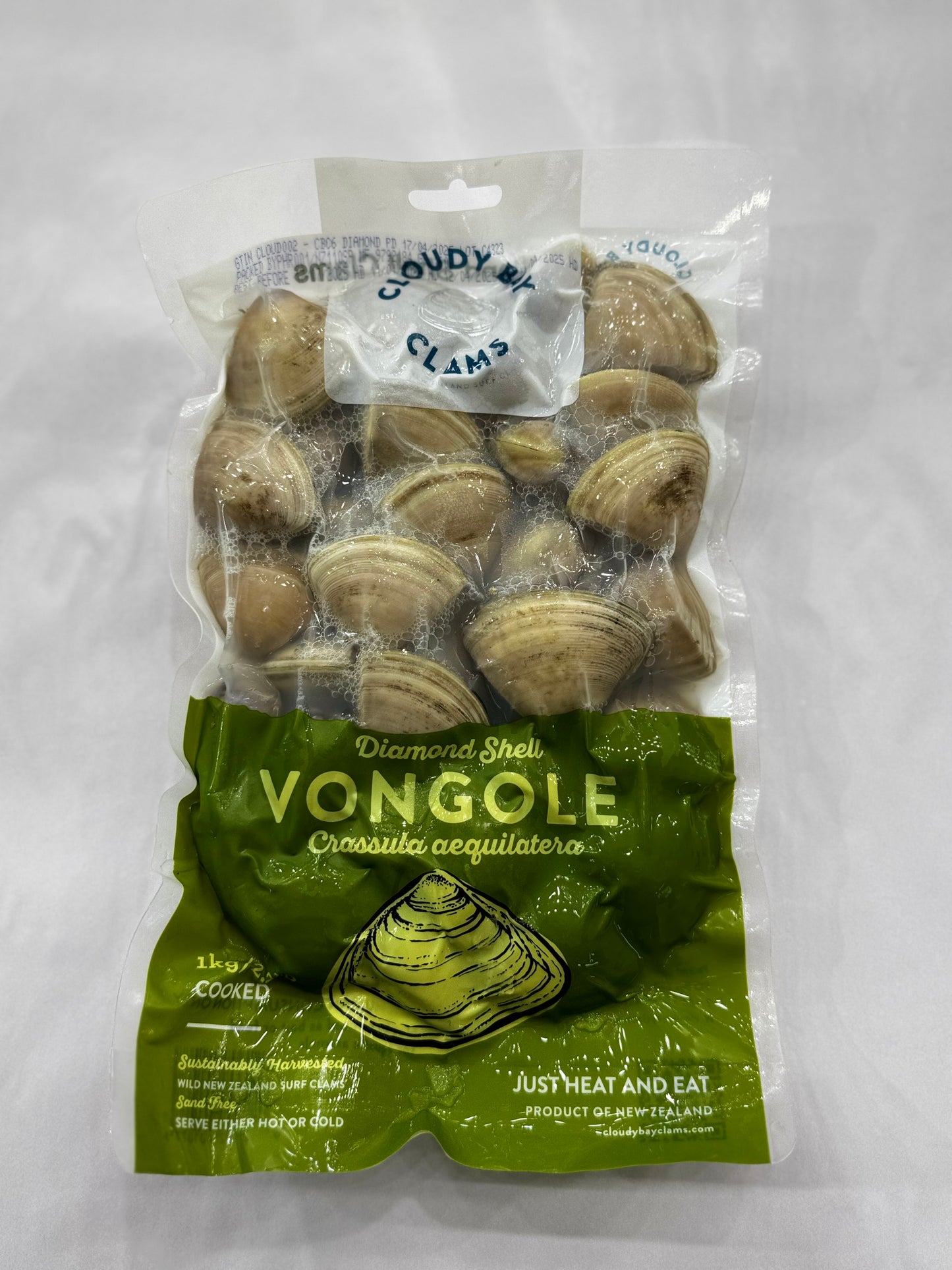 Cloudy Bay Diamond Shell Clams (Cooked)