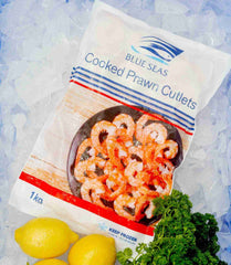 Frozen Cooked Prawn Cutlets 16/20 1kg Packet
