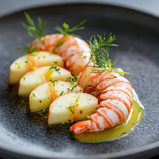 Grilled Langoustines with Apple & Lemon Butter