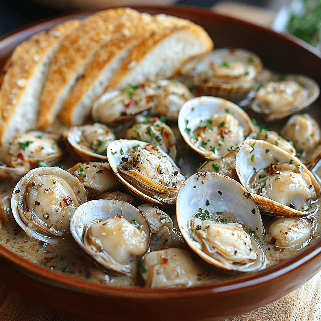 Steamed Clams with Garlic, Lemon & Parsley – A Quick Mediterranean Delight