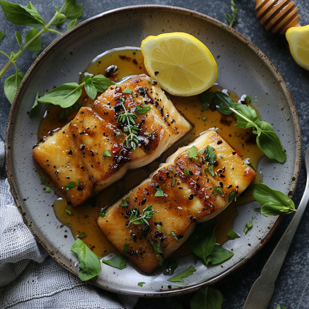 Honey Yogurt Glazed Basa Fillets Recipe