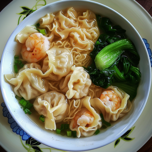 Chinese New Year Recipes: Prawn Wonton Noodle Soup