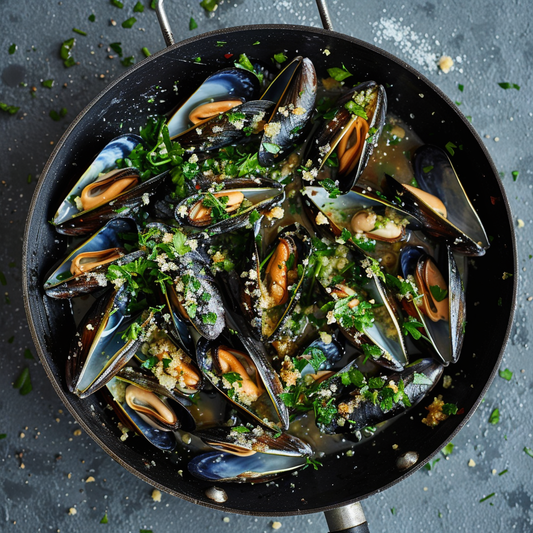 Croatian white wine mussels