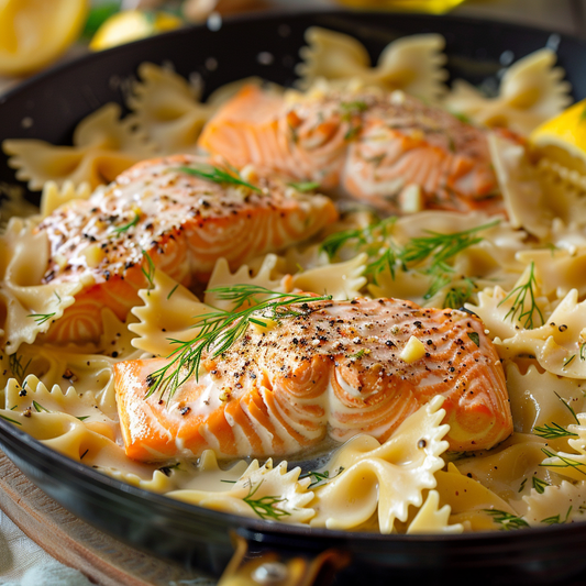 Salmon Pasta Recipe With Creamy Lemon Sauce