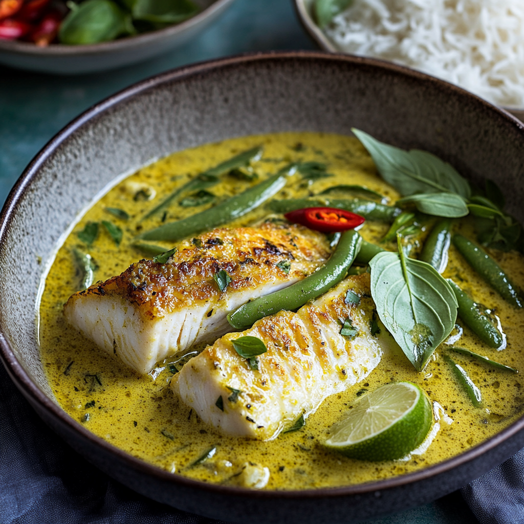 Green Curry Barramundi with Coconut and Lime Recipe – Getfish Seafood