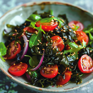 Vibrant Seaweed and Tomato Salad with Sesame Soy Bliss Recipe