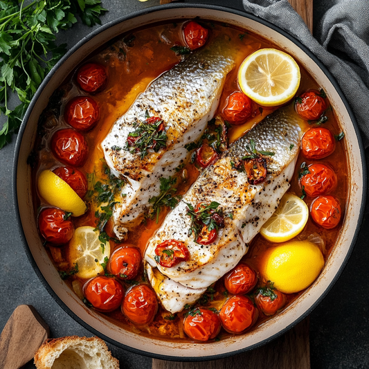 Baked Snapper in Zesty Tomato Broth Recipe