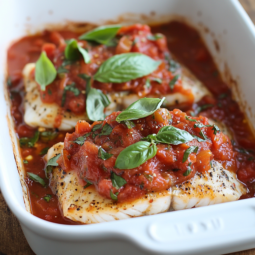 Baked Barramundi with Chunky Tomato Basil Sauce Recipe – Getfish Seafood