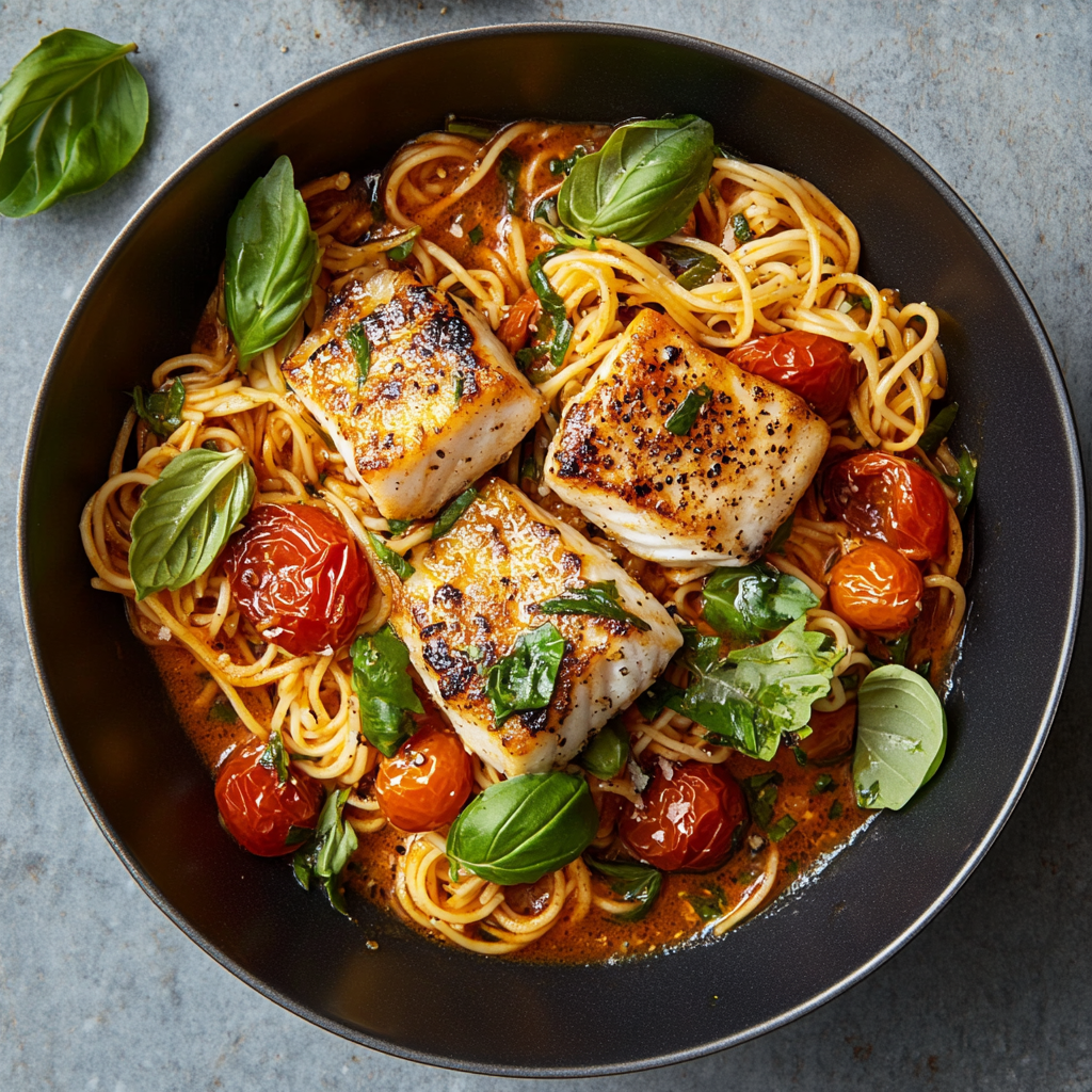 Barramundi and Tomato Noodles Recipe