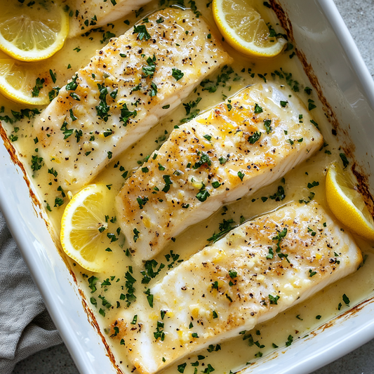 Lemon-Garlic Barramundi in White Wine Sauce Recipe