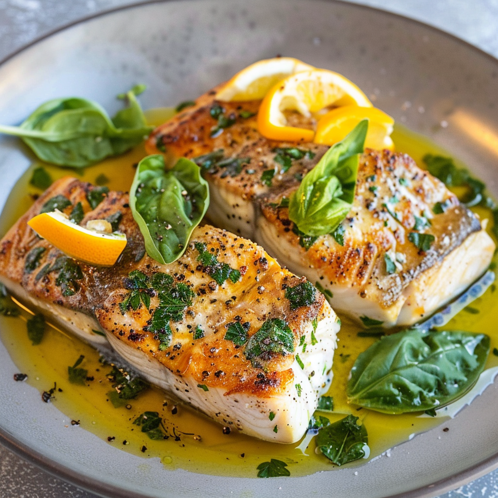 Crispy Barramundi with Citrus Basil Drizzle Recipe