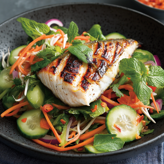 Grilled Yellowfin Bream with Fresh Vietnamese Salad Recipe