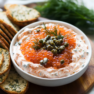 Red Lumpfish Caviar Spread with Capers Recipe