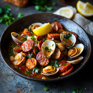 Pipis with Spicy Chorizo and White Wine Recipe