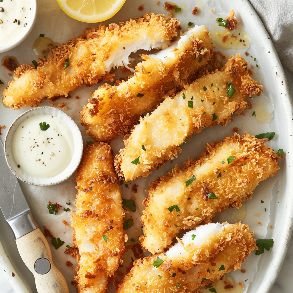 Golden Baked Cod Fingers Recipe