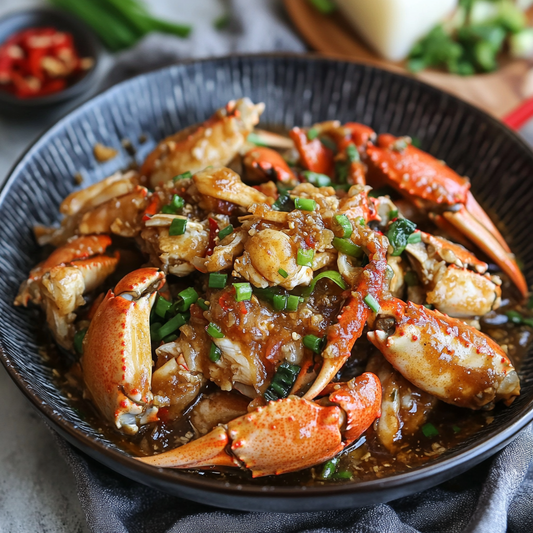 Stir-Fried Crab with Ginger and Shallot Recipe