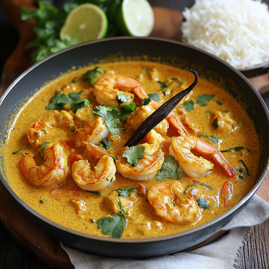 Tropical Prawn Curry with Vanilla Coconut Essence Recipe