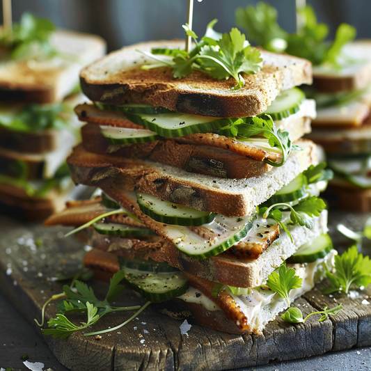 Smoked Eel Club Sandwiches with Wasabi Cress Recipe