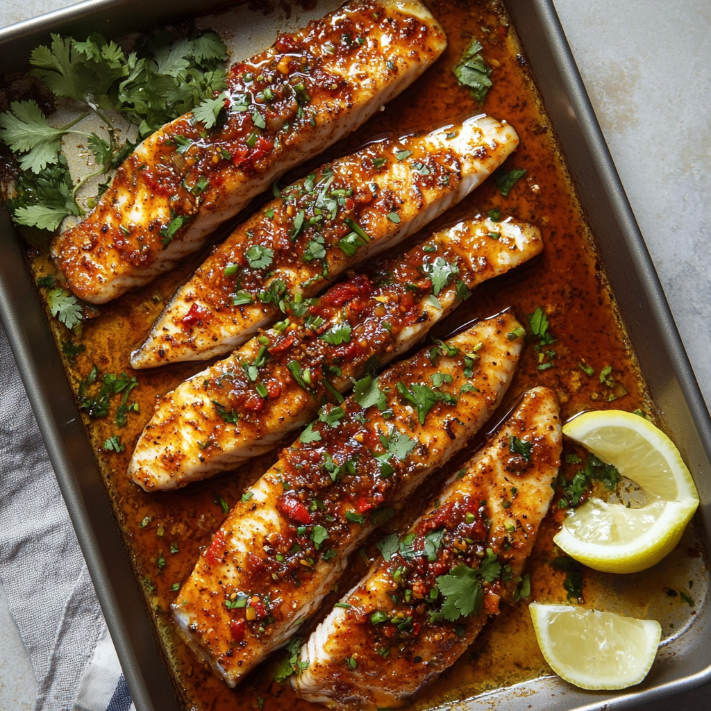 Harissa-Glazed Sea Mullet Recipe