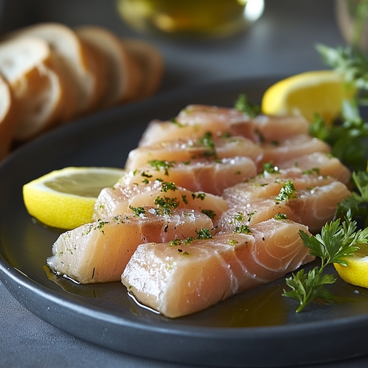 Salt-Cured Kingfish Lakerda with Olive Oil & Lemon Recipe