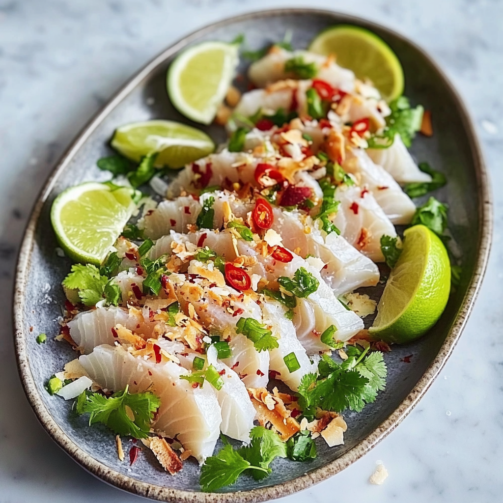 Coconut Lime Kingfish Sashimi