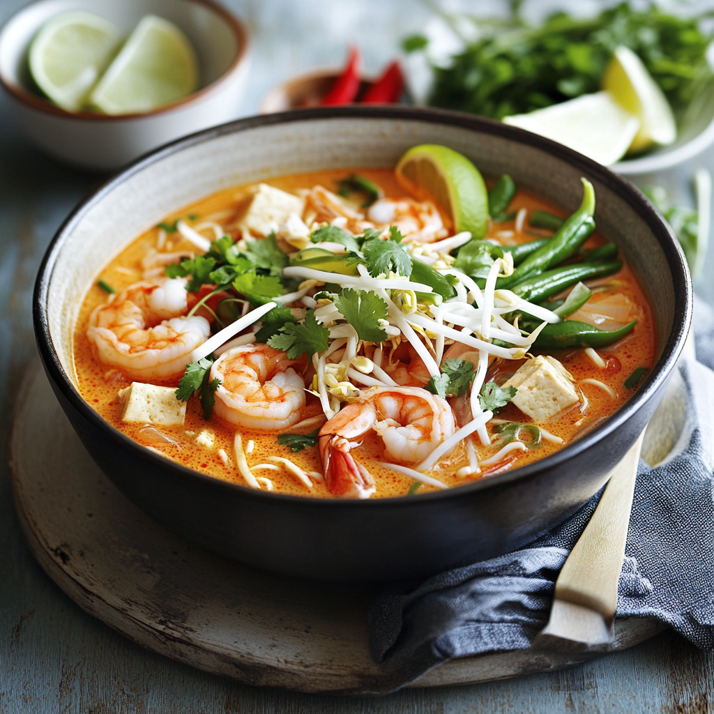 Prawn Laksa with Coconut Broth Recipe