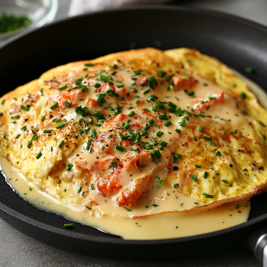 Lobster Omelette with Chive Butter Sauce Recipe