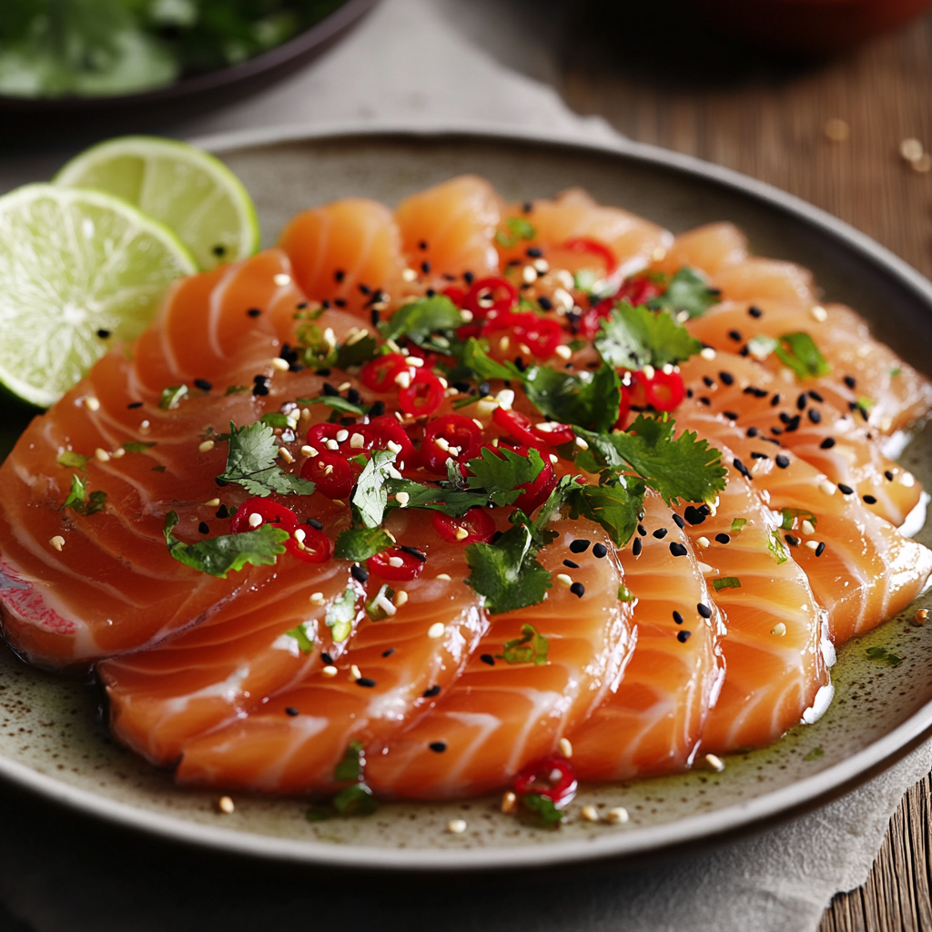 Ocean Trout Sashimi with Chilli Lime Dressing Recipe