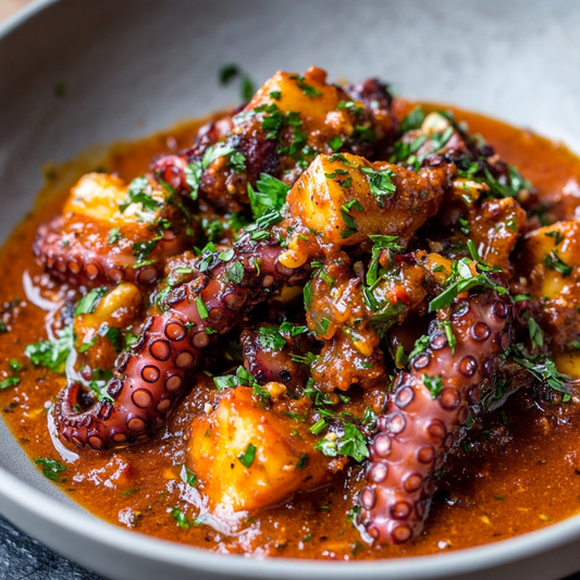 Braised Octopus with Smoky Romesco Sauce Recipe