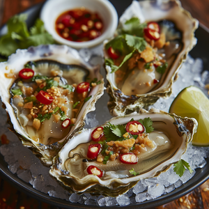 Chilli Ginger Oysters with a Splash of Rice Wine Recipe