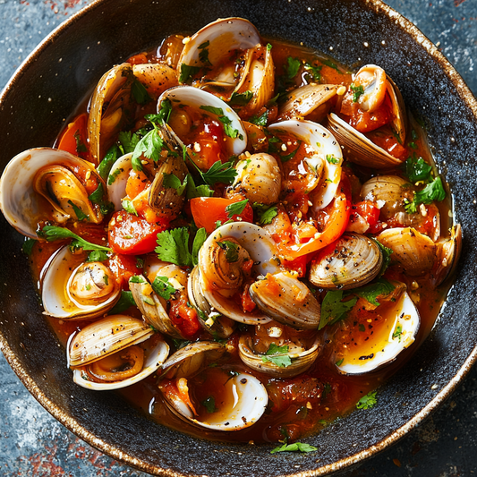 Stir-Fried Pipis in Spicy Tomato Sauce Recipe