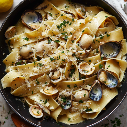 Pappardelle with Garlic Butter Pipis Recipe