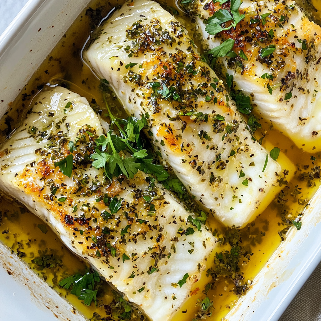 Oven-Poached Herb-Crusted Orange Roughy Recipe