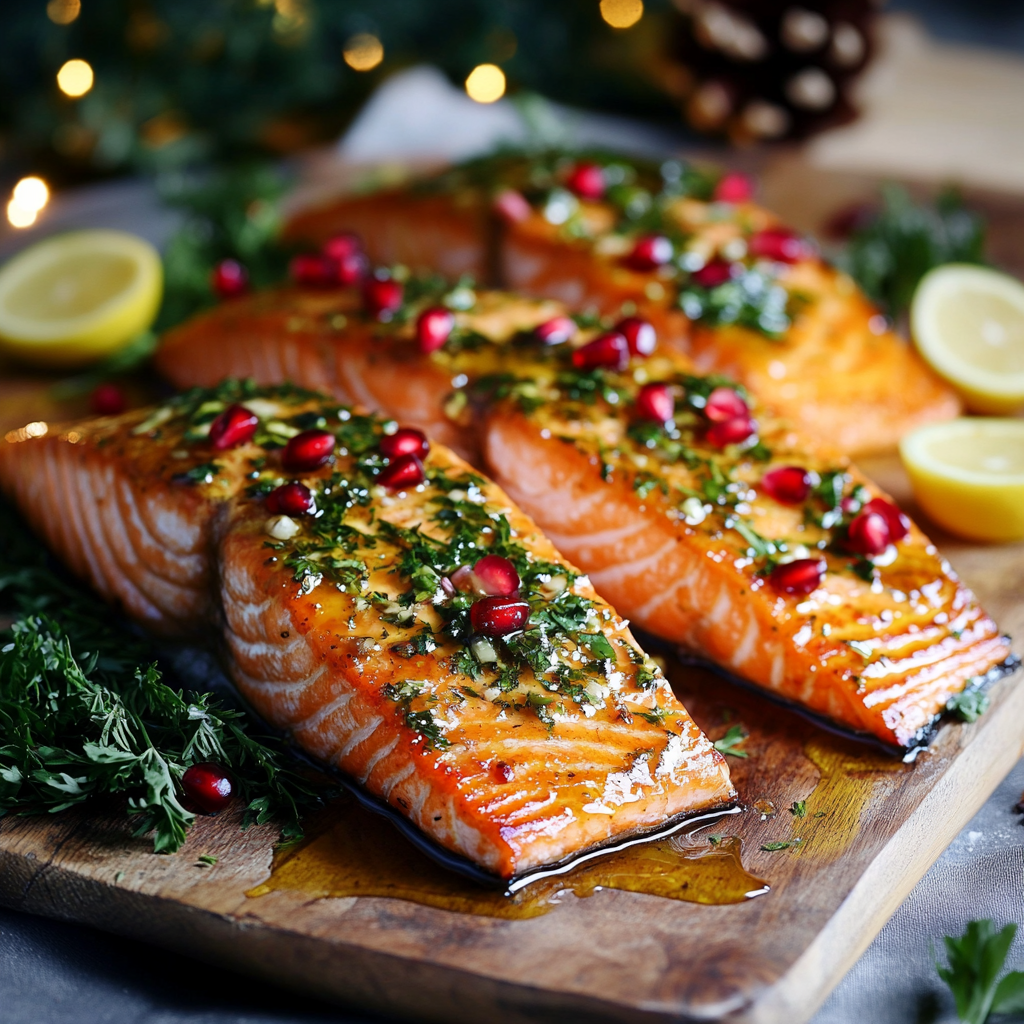 Christmas Barbecued Salmon with Honey-Herb Glaze Recipe