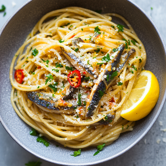 Sardine Spaghetti with Lemon and Chilli Recipe