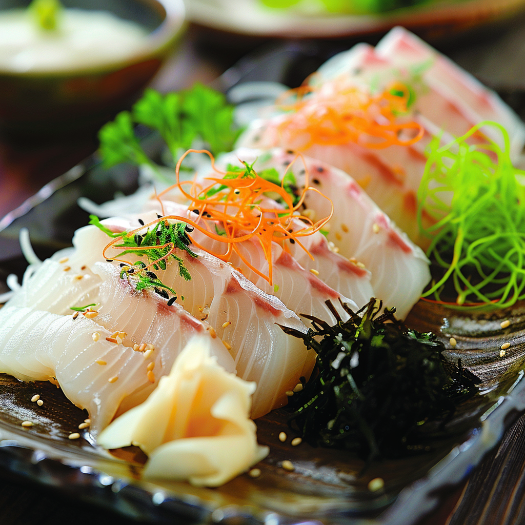 Crisp Snapper Sashimi with Seaweed Fusion Recipe