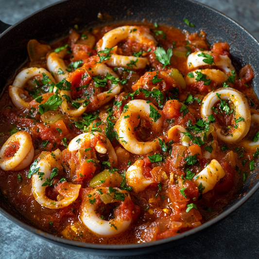 Tomato-Braised Calamari Delight Recipe