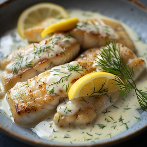 Whiting with Lemon-Dill Sauce Recipe