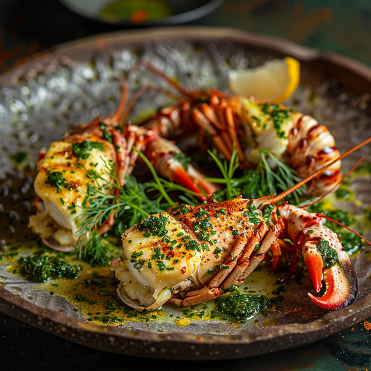 Rock Lobster Delight with Crisp Samphire and Citrus Butter Recipe