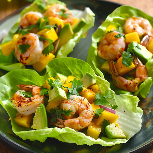 Tropical Prawn Lettuce Boats Recipe