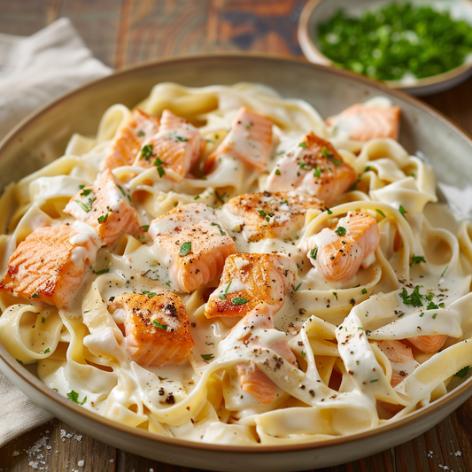 Silky Salmon Fettuccine Recipe