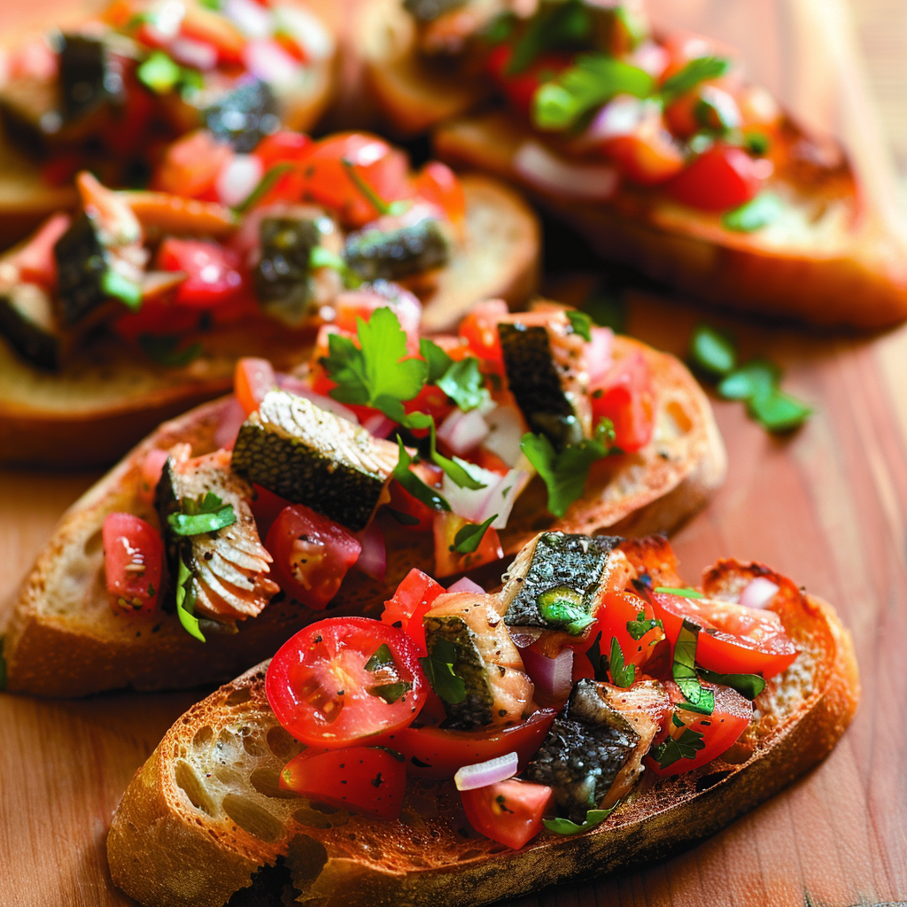 Crispy Sardine and Tomato Bruschetta Recipe