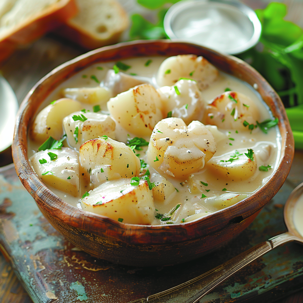 Velvety Scallop and Potato Chowder Recipe – Getfish Seafood