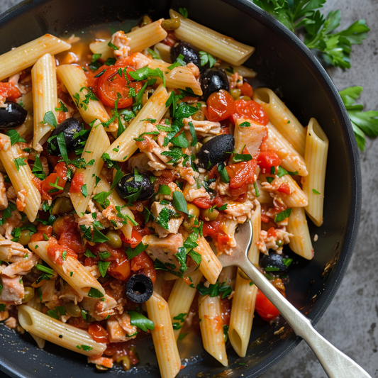 Mediterranean Seared Tuna Pasta Recipe