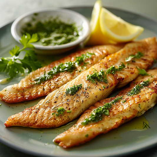 Golden Crisp Whiting Fillets with Herb Dressing Recipe