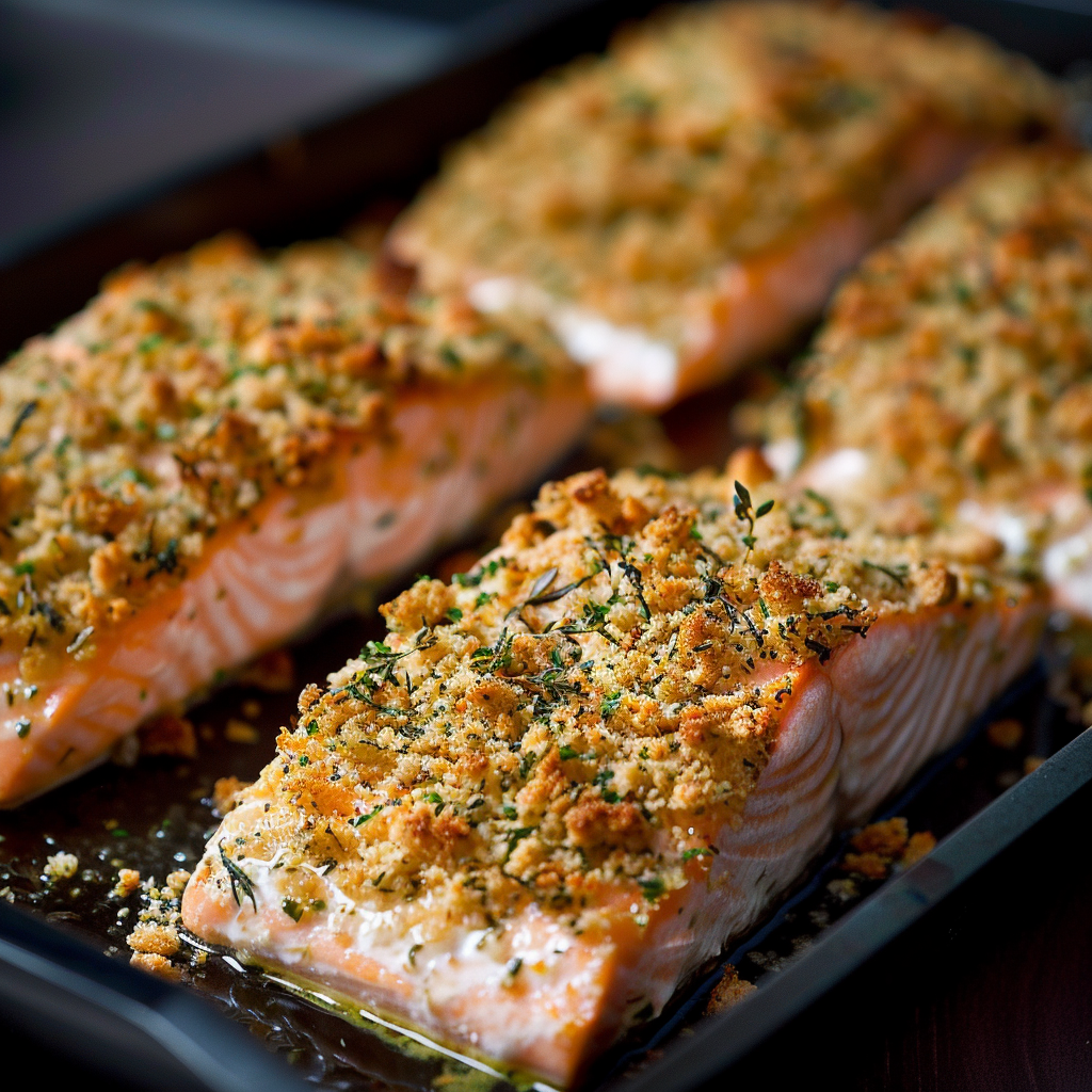 Dijon Mustard Crusted Salmon Recipe