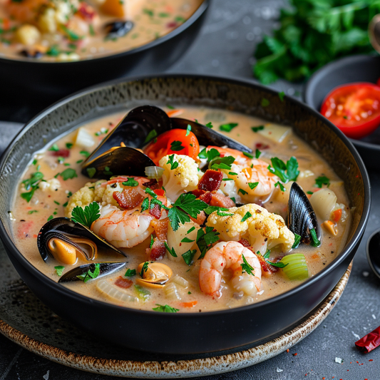 Creamy Cauliflower Seafood Medley Recipe